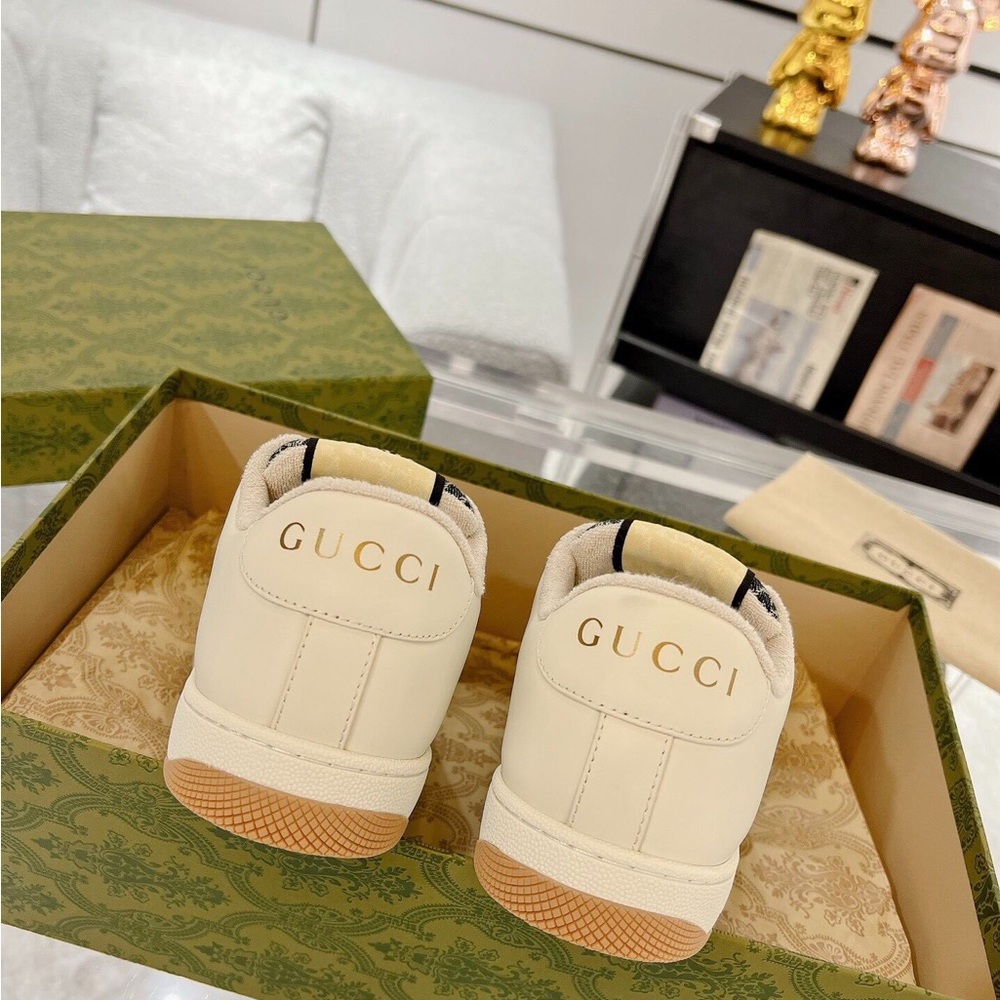 Gucci Cream and Blue Sneakers - Picture 9 of 16